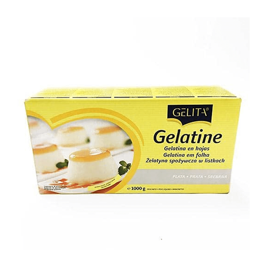Imagen de Láminas de grenetina/gelatina en hojas Gelita Silver 1kg