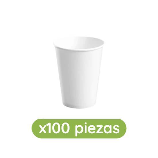 Imagen de Vaso blanco de papel biodegradable de 10oz Ubic 100 pzas