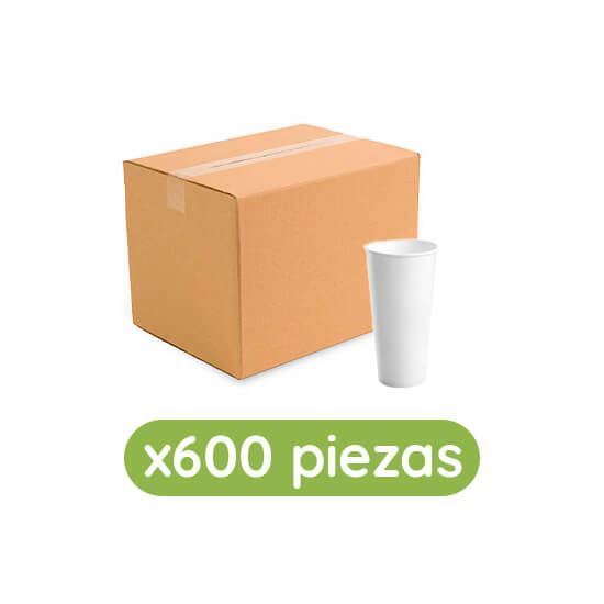 Imagen de Vaso blanco de papel biodegradable de 20oz Ubic 600 pzas