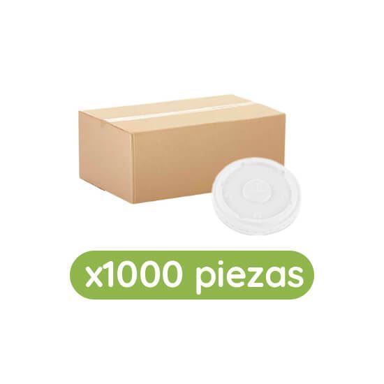 Imagen de Tapa plástica biodegradable con orificio para vaso de 10, 12, 16 y 20oz Ubic 1000 pzas