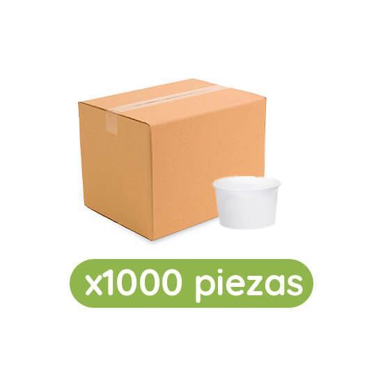Imagen de Contenedor blanco de papel biodegradable de 8oz Ubic 1000 pzas