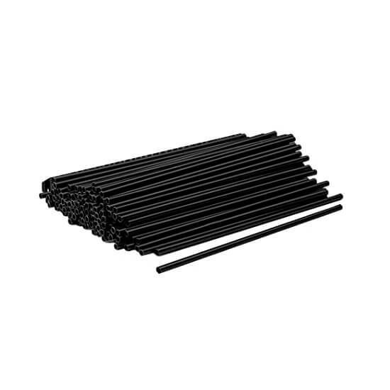 Imagen de Popote rígido (agitador) color negro de plástico para bebidas por kilo