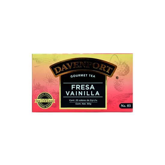 Imagen de Té de fresa y vainilla Davenport Gourmet 25 sobres de 2g c/u