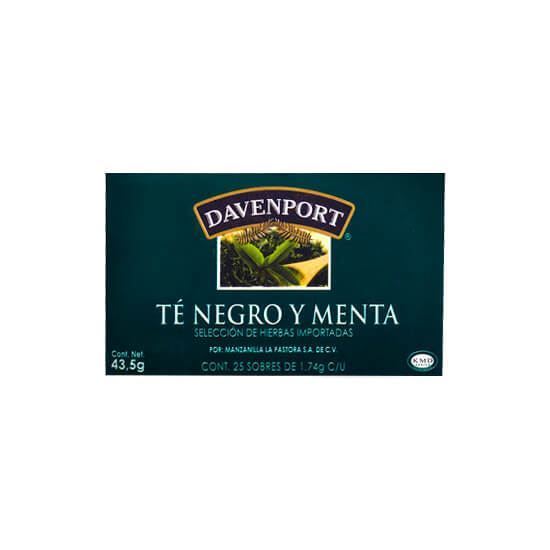 Imagen de Té negro con menta Davenport Gourmet 25 sobres de 2g c/u