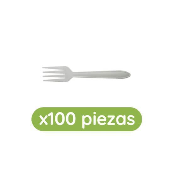 Imagen de Tenedor pastelero blanco 100 pzas
