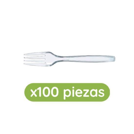 Imagen de Tenedor transparente 100 pzas