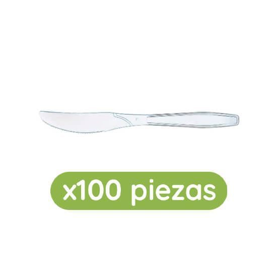 Imagen de Cuchillo transparente 100 pzas
