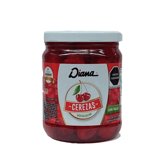 Imagen de Cerezas con tallo tipo marrasquino Diana 460g