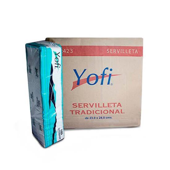 Imagen de Servilleta Yofi 12 paquetes de 500 pzas c/u