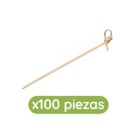 Imagen de Palillo de bambú de 12cm con nudo 100 pzas