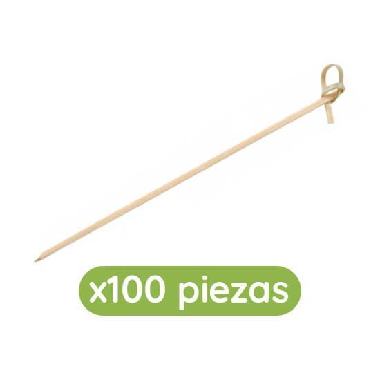 Imagen de Palillo de bambú de 18cm con nudo 100 pzas