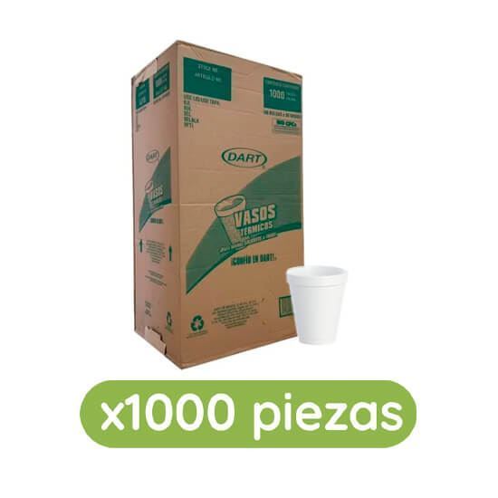 Imagen de Vaso de unicel blanco de 6oz Dart 1000 pzas