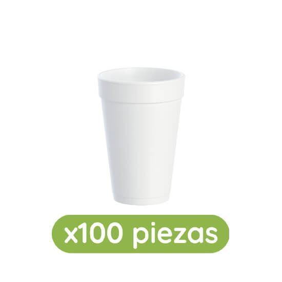 Imagen de Vaso de unicel blanco de 16oz Dart 100 pzas