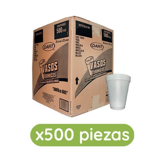 Imagen de Vaso de unicel grabado de 16oz Dart 500 pzas