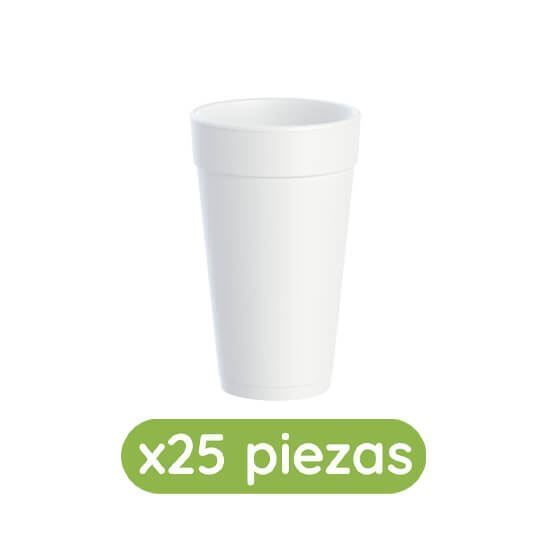 Imagen de Vaso de unicel blanco de 500ml Dart 20 pzas