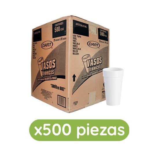 Imagen de Vaso de unicel blanco de 500ml Dart 500 pzas