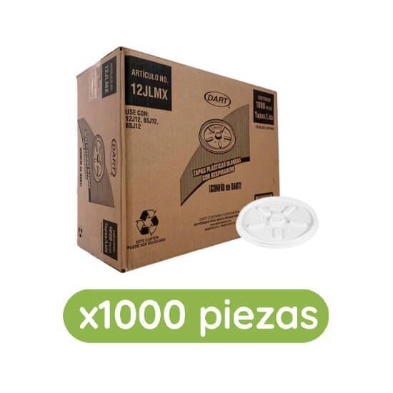 Imagen de Tapa plástica desechable plana para vaso de 6oz Dart 1000 pzas