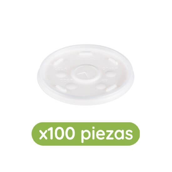 Imagen de Tapa plástica desechable plana para vaso de 10oz Dart 100 pzas