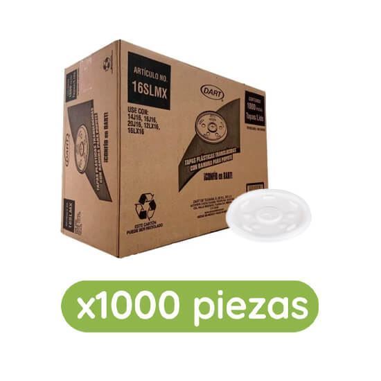 Imagen de Tapa plástica plana para vaso de 10oz Dart 1000 pzas