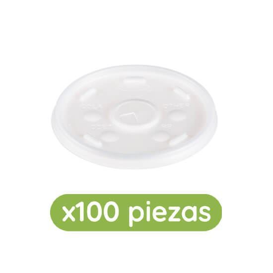 Imagen de Tapa plástica plana para vaso de 14 y 16oz Dart 100 pzas