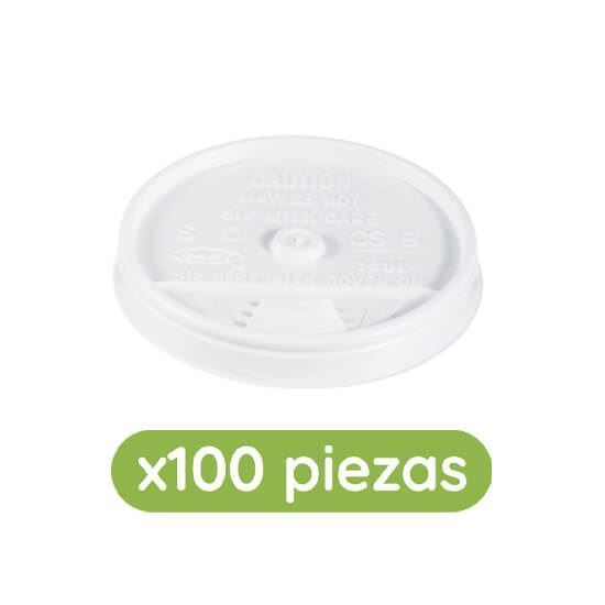 Imagen de Tapa plástica desechable capuchinera para vaso de 14 y 16oz Dart 100 pzas