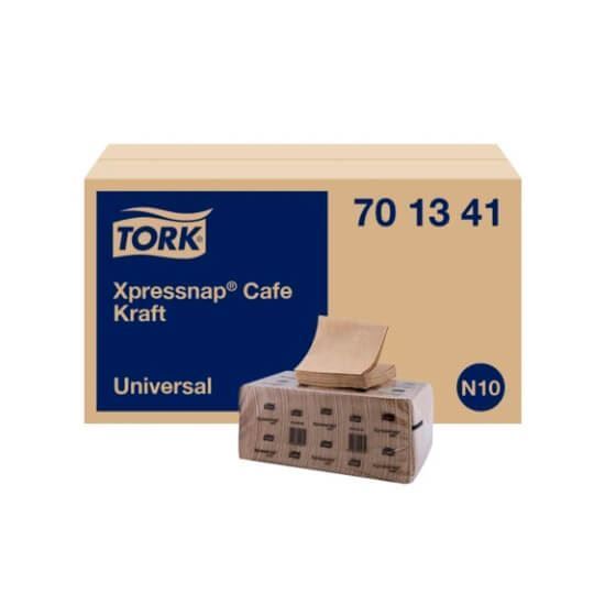 Imagen de Servilleta cuadrada café Tork 12 paquetes de 500 pzas c/u