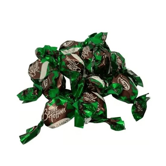 Imagen de Caramelos con leche y cacao rellenos sabor menta griego Butter Toffees a granel