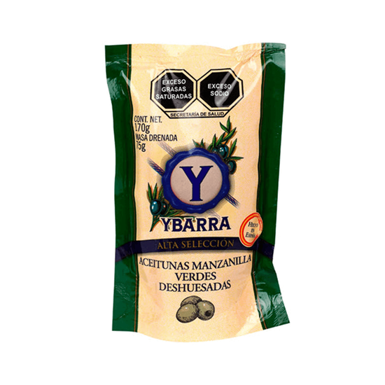 Imagen de Aceitunas manzanilla verdes deshuesadas Ybarra 170g