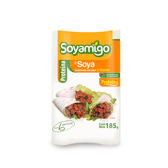 Imagen de Proteína de soya texturizada sabor chorizo Soyamigo 185g