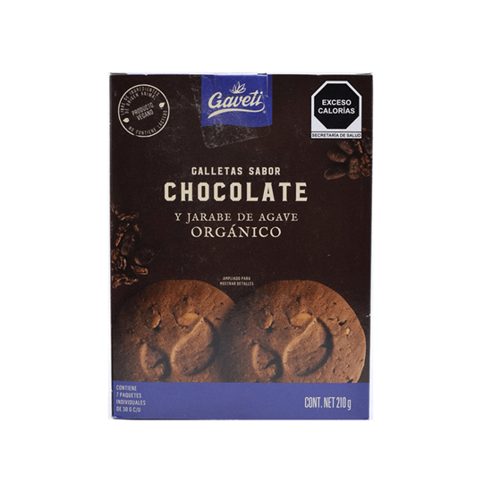 Imagen de Galletas sabor chocolate endulzadas con agave orgánico Gaveti 210g