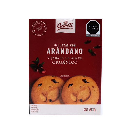 Imagen de Galletas con arándano endulzadas con agave orgánico Gaveti 210g