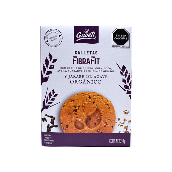 Imagen de Galletas fribra fit endulzadas con agave orgánico Gaveti 210g