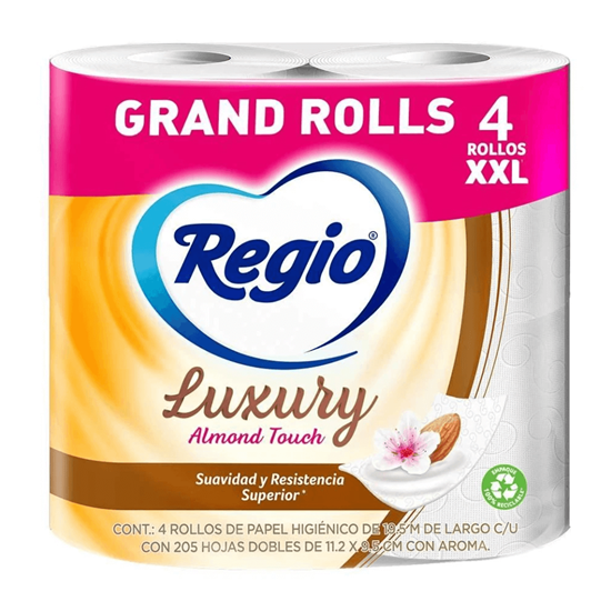 Imagen de Papel higiénico Regio Luxury Almond 4 rollos