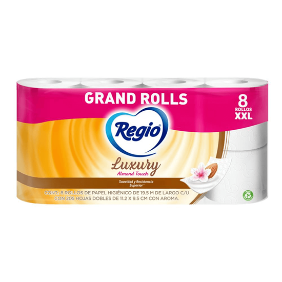 Imagen de Papel higiénico Regio Luxury Almond 8 rollos