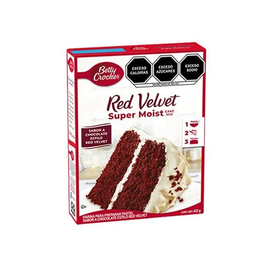 Imagen de Harina para preparar pastel sabor red velvet Betty Crocker 375g