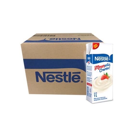 Imagen de Media crema Nestlé caja 12pz de 1L c/u