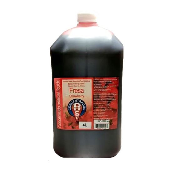 Imagen de Concentrado artificial líquido sabor, color y aroma a fresa Duché 4L