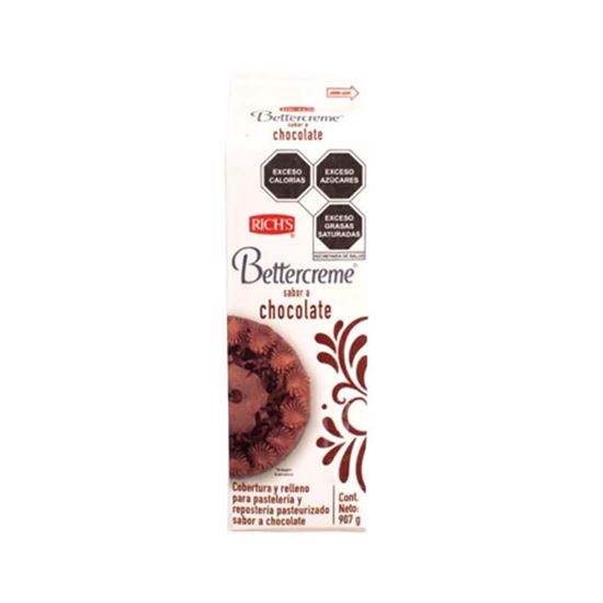 Imagen de Cobertura y relleno pasteurizado sabor chocolate Rich's Bettercreme 907g