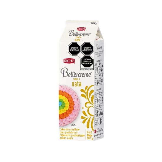 Imagen de Cobertura y relleno pasteurizado sabor nata Rich's Bettercreme 907g