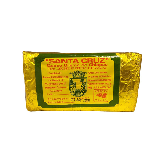 Imagen de Queso crema de Chiapas Santa Cruz 1kg