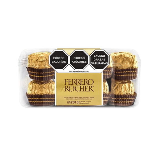 Imagen de Chocolates Ferrero Rocher caja acrílico 16 pzas (200g)