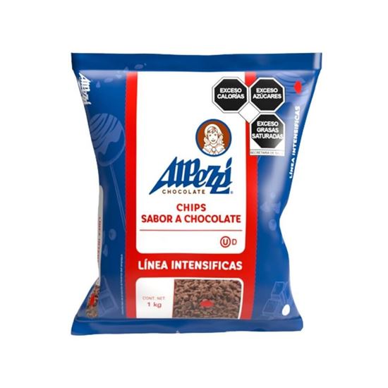 Imagen de Chips para confitería sabor chocolate lácteo Alpezzi Intensificas 1kg