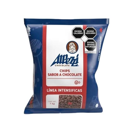 Imagen de Chips para confitería sabor chocolate semiamargo Alpezzi Intensificas 1kg