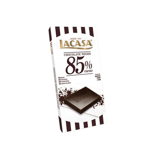 Imagen de Chocolate negro 85% cacao sin gluten La Casa 100g