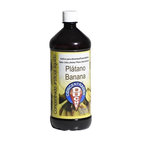 Imagen de Concentrado artificial líquido sabor, color y aroma a plátano Duché 1L