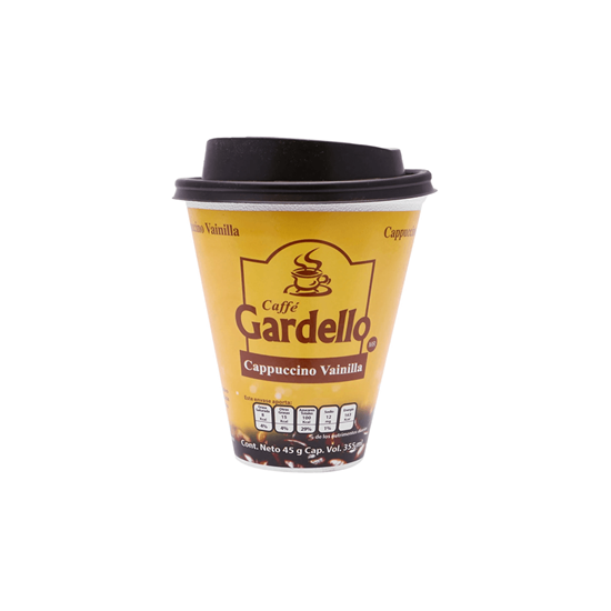 Imagen de Café instantáneo sabor cappuccino vainilla Caffé Gardello vaso de 355ml (12oz)