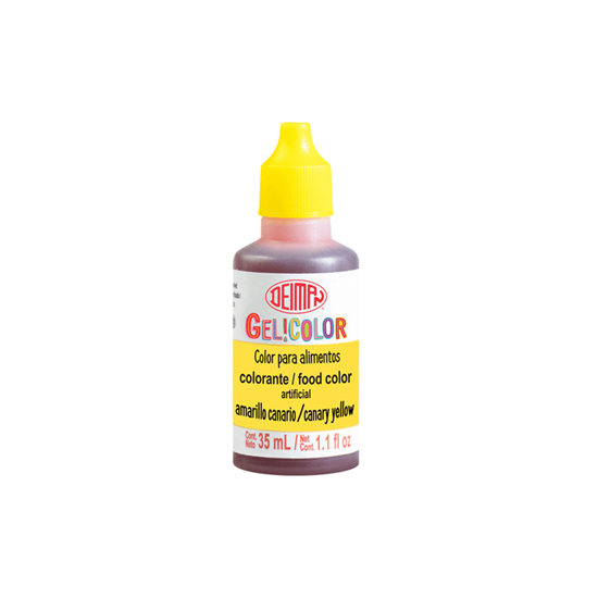 Imagen de Colorante artificial en gel amarillo canario Deiman Gelicolor 35ml