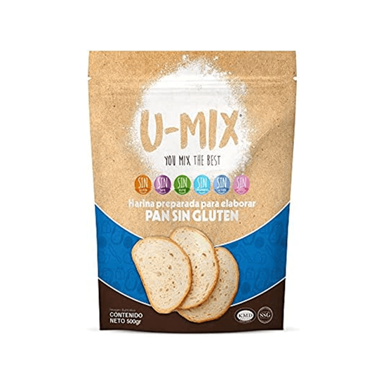 Imagen de Harina preparada para elaborar pan sin gluten U-Mix 500gr