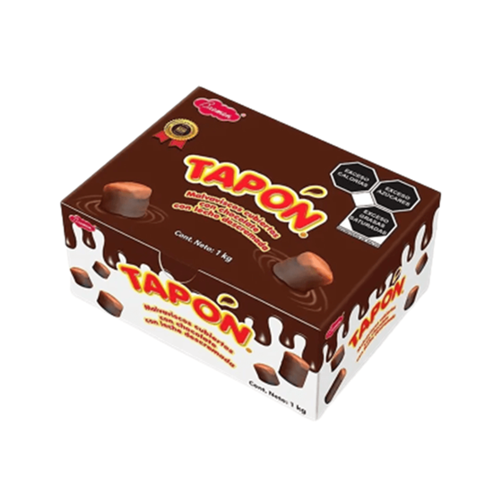 Imagen de Malvaviscos cubiertos con chocolate con leche Bremen Tapón 1kg