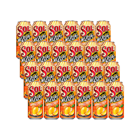 Imagen de Cerveza Sol mezclas sabor mangoyada latón 24 pack de 473ml c/u